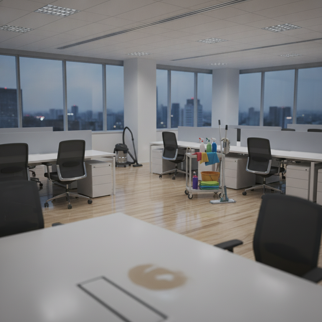 Office Cleaning - No Face and No Text